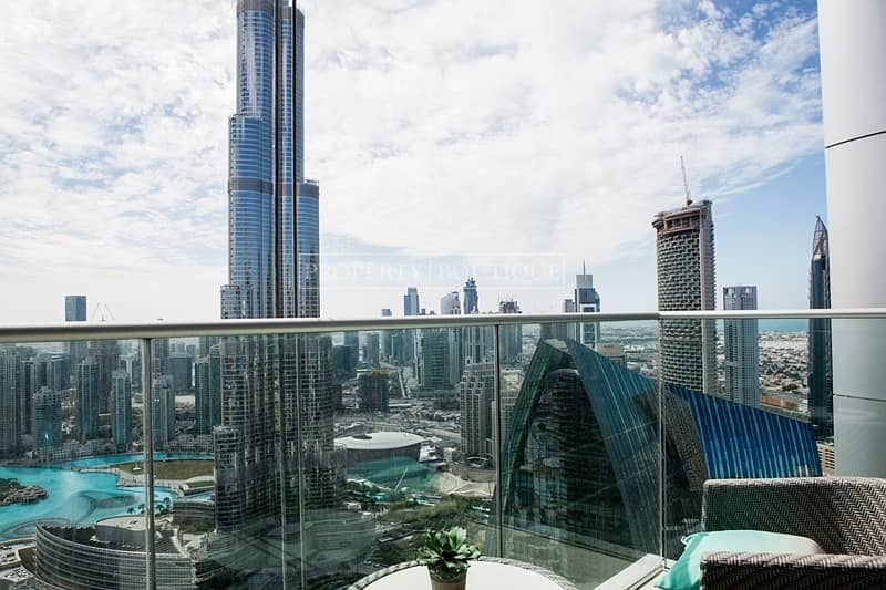 Full Burj Khalifa view | High Floor |  2 Bed