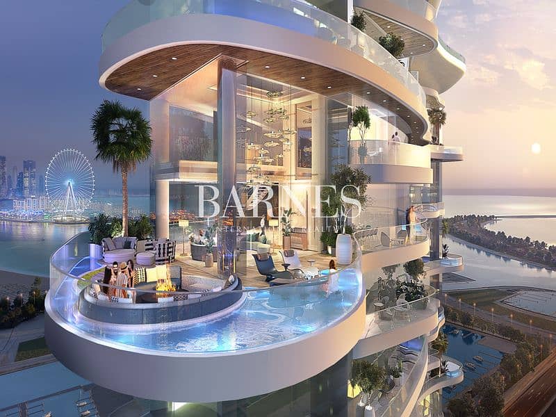 位于迪拜港，卡瓦利达马克海湾综合公寓，DAMAC 海湾大厦 B 座 2 卧室的公寓 6775000 AED - 9019543