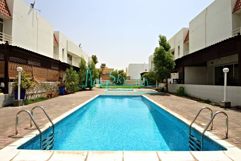 SPACIOUS 4BR+M VILLA WITH SMALL GARDEN IN A COMPOUND WITH POOL IN JUMEIRAH 3