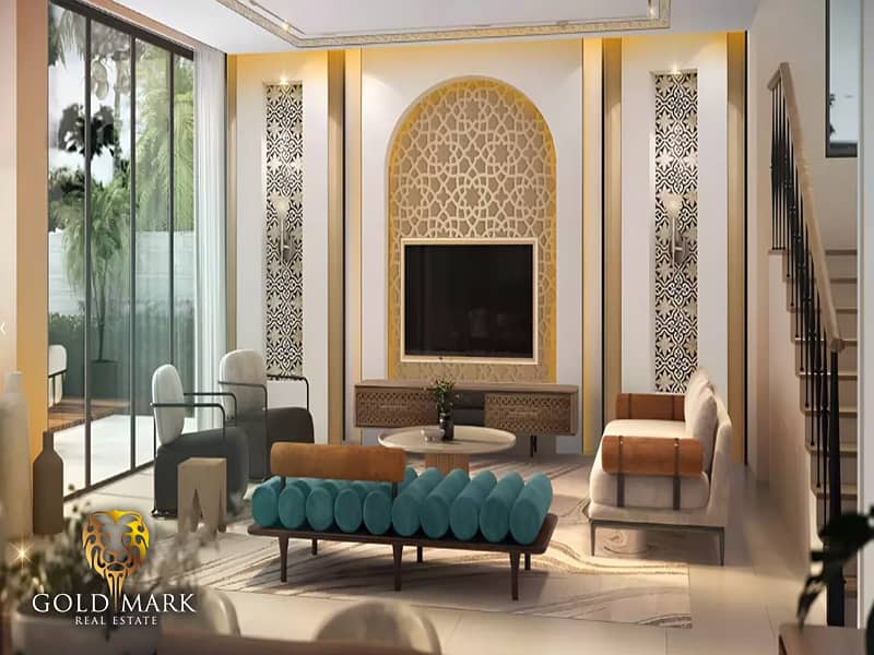 位于大马士革湖住宅，摩洛哥别墅 5 卧室的联排别墅 3450000 AED - 9022024
