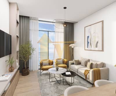2 Bedroom Apartment for Sale in Majan, Dubai - Living. jpg