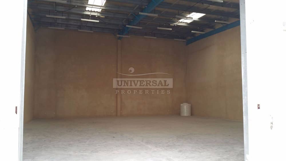 2800 Sqft Warehouse 4 Cheques Offer Warehouse with Govt. Electricity For Rent in Al Jurf Ajman.