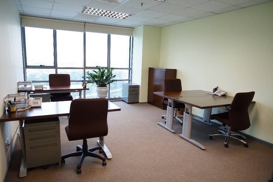 For rent furnished offices including all services in Sheikh Zayed Road, Brand new offices !!