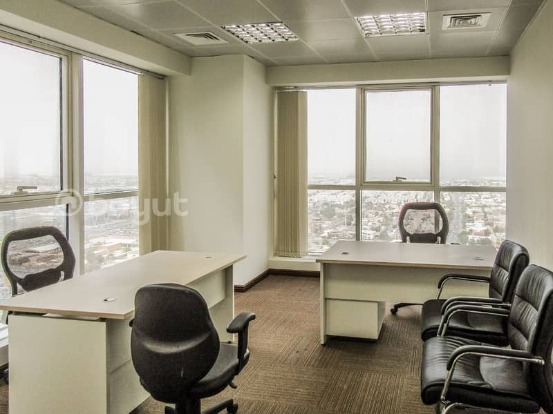 Smart offices for rent in Dubai/ Sheikh Zayd Road, full services free/