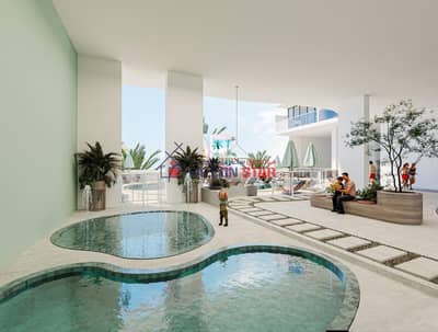 Studio for Sale in Jumeirah Village Circle (JVC), Dubai - LOR Exterior Beach Pool with Cinema, Minigolf and Kids Splash Pool_00003. jpg