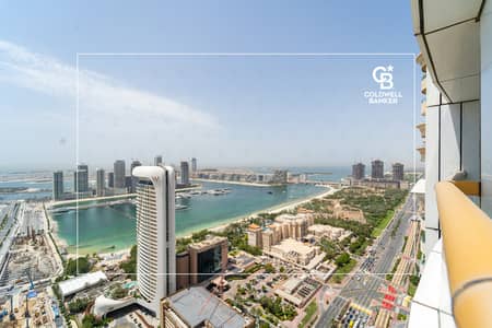 1 Bedroom Apartment for Rent in Dubai Marina, Dubai - Full Sea and Palm View | Vacant | High Floor