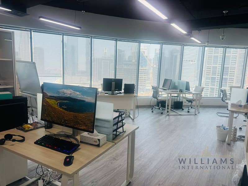 BURJ VIEWS | FITTED OFFICE | HIGH FLOOR |