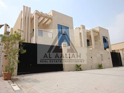 5 Bedroom Villa for Sale in Al Mowaihat, Ajman - Superdeluxe, marble stone  Luxurious finishing and a distinctive location with parking in Ajman, Al Mowaihat 3 area