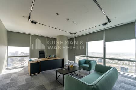 Office for Rent in Business Bay, Dubai - Fully Fitted Office for Rent | 18 Parking | Mid Floor | DED