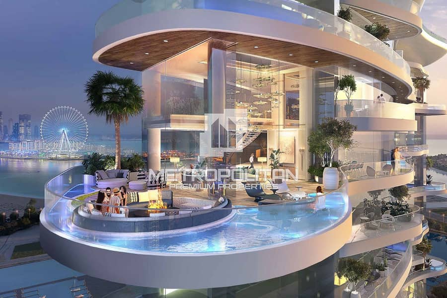 位于迪拜港，卡瓦利达马克海湾综合公寓，DAMAC 海湾大厦 B 座 2 卧室的公寓 5963000 AED - 9042134
