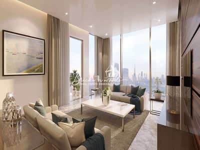 شقة 1 غرفة نوم للبيع في شوبا هارتلاند، دبي - 633d54ea5443fd71666efd14_Living-Room-scaled. jpeg