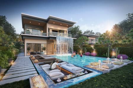 7 Bedroom Villa for Sale in DAMAC Lagoons, Dubai - VD1 Lagoon - Portofino Rear. jpg