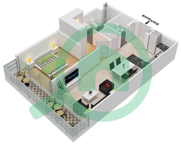 Type 1 Floor 1-12,14-16