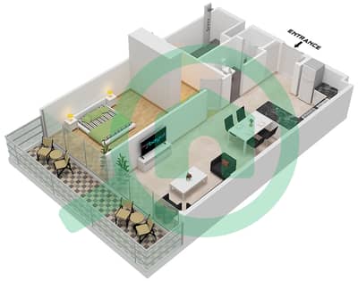 阿维林公寓 - 1 卧室公寓类型1A / FLOOR 1戶型图