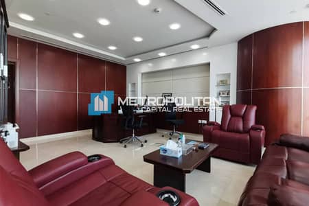 Office for Rent in Al Reem Island, Abu Dhabi - Furnished Office Space | Vacant | Partial Sea View
