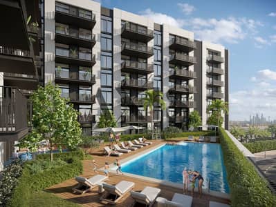 2 Bedroom Apartment for Sale in Jumeirah Village Triangle (JVT), Dubai - Rosemont Residences - pool deck (1). jpg