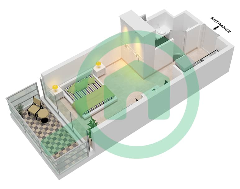 Bayz 101 - Studio Apartment Unit 3-9,16-26 / FLOOR 20-35 Floor plan Unit 3-9,16-26
Floor 20-35 interactive3D