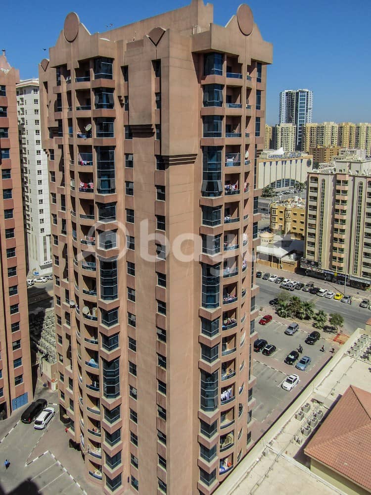 22000 ONLY SPACIOUS 1 BED HALL WITH KITCHEN 2 WASHROOMS WITH BALCONY FOR REN IN NAUIMIA TOWERS