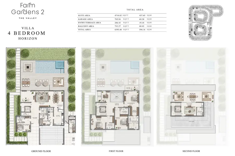 4 BR floor plan