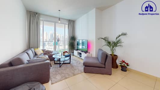 فلیٹ 1 غرفة نوم للبيع في أبراج بحيرات الجميرا، دبي - BETTERHOMES-Laguna-Tower-Living-Room. jpg