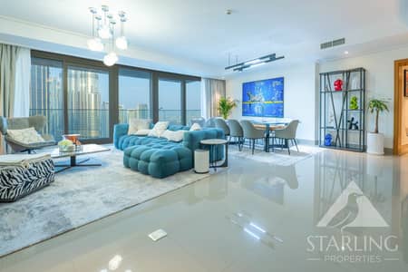 4 Bedroom Apartment for Rent in Downtown Dubai, Dubai - Fully Furnished | Burj Khalifa View | High Floor