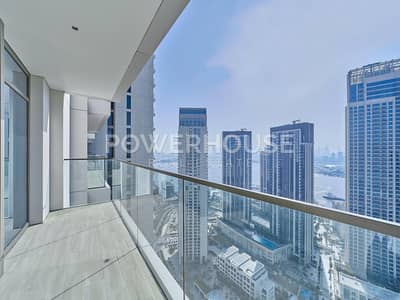 3 Bedroom Apartment for Rent in Dubai Creek Harbour, Dubai - Corner Unit | High Floor | Burj View - Canal View