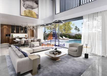 4 Bedroom Villa Compound for Sale in Saadiyat Island, Abu Dhabi - 2 Z1-V6_LIVING KITCHEN DINING. jpg