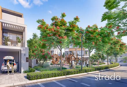 4 Bedroom Villa for Sale in Tilal Al Ghaf, Dubai - Genuine | On The Pool and Park | Sky Suite