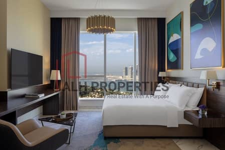 Hotel Apartment for Rent in Dubai Media City, Dubai - Sea View - Studio - Serviced Apartment