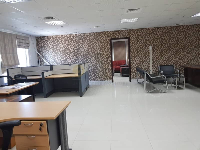fitted furnished office 55Aed per sqft