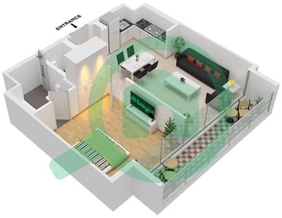 Sokoon 5 - 1 Bedroom Apartment Type C / FLOOR 1-5 Floor plan