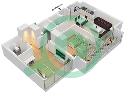 Sokoon 5 - 2 Bedroom Apartment Type E / FLOOR 1-5 Floor plan