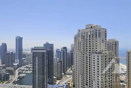 5 Bedroom Apartment for Sale in Dubai Marina, Dubai - Sea and Marina View | High Floor | Vacant