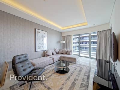 3 Bedroom Flat for Rent in Business Bay, Dubai - Fully Furnished | High Floor | Burj Khalifa View