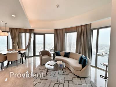2 Bedroom Apartment for Rent in Dubai Creek Harbour, Dubai - Full Waterfront | High Floor | Burj Views