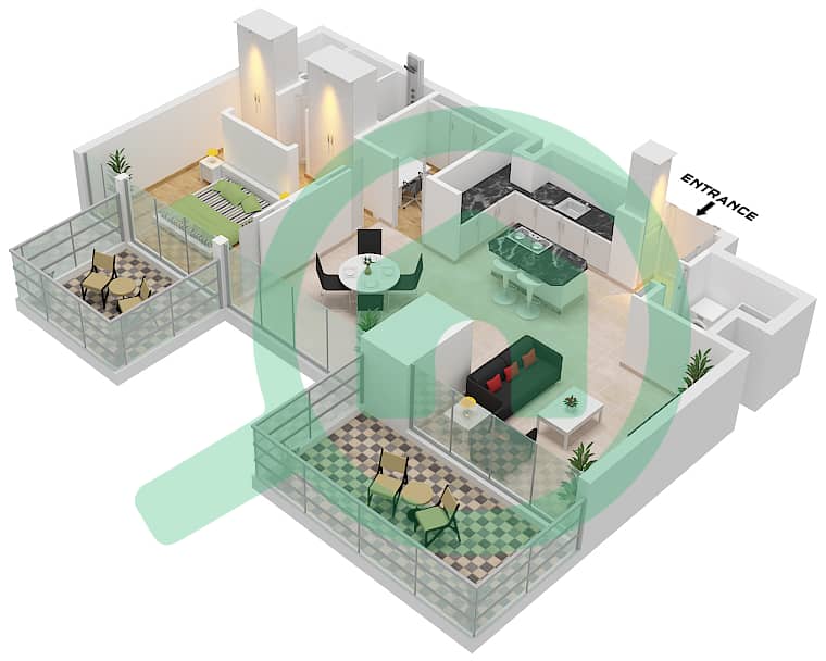 25H Heimat - 1 Bedroom Apartment Type G Floor plan Type G interactive3D