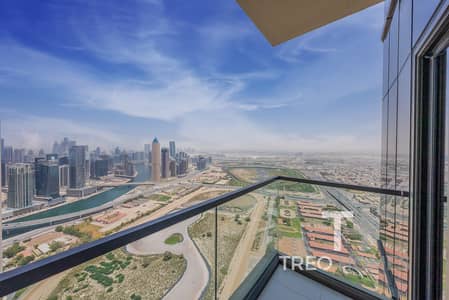 3 Bedroom Apartment for Rent in Business Bay, Dubai - Semi Furnished | Canal and Sea View | High