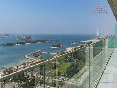 2 Bedroom Flat for Rent in Dubai Media City, Dubai - Palm & Burj Al Arab | Spacious | Large Balcony