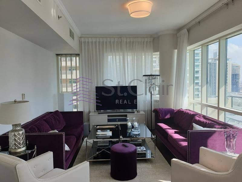 Fully Furnished 2 Beds | Marina View | Mid Floor