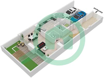 Azha Community - 3 Bedroom Villa Type B Floor plan