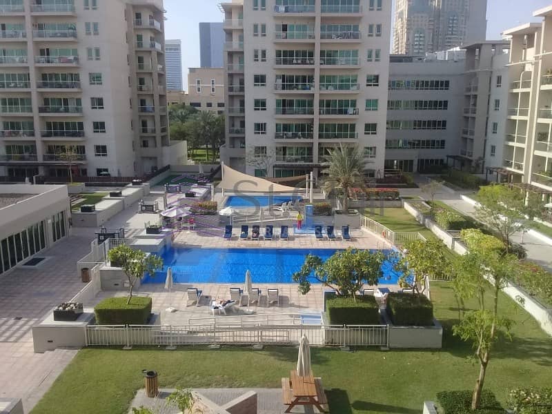 1 Bed with Balcony and Parking | Pool View