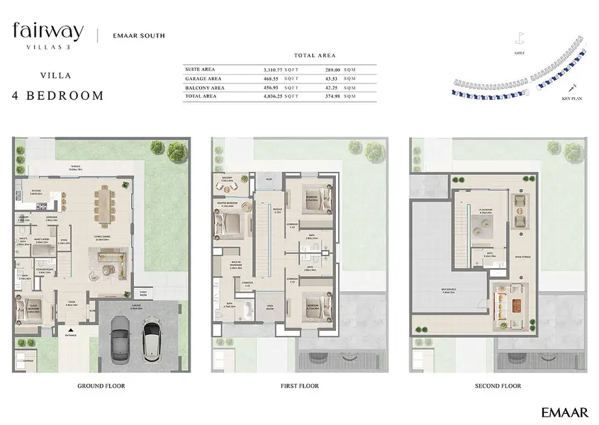 4 BR floor plan