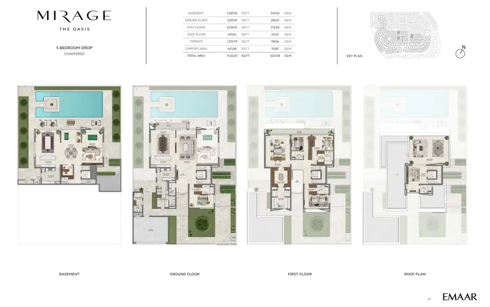 5 BR floor plan