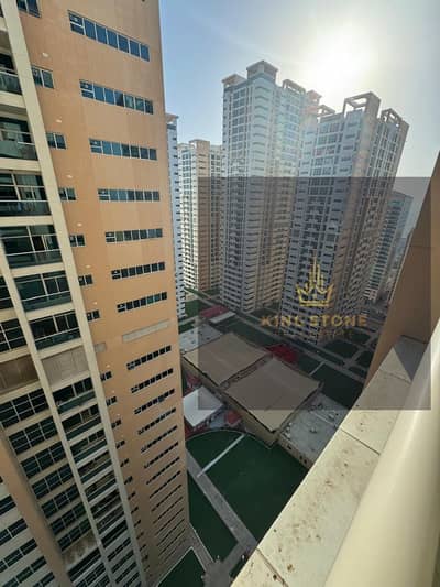 Apartment for sale in Ajman Towers, one master, two bedrooms, a living room, 2 balcony, kitchen, 3 bathrooms and a laundry room, area of 1818square