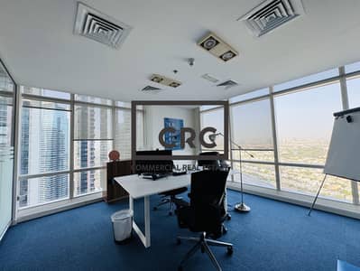 Office for Rent in Jumeirah Lake Towers (JLT), Dubai - 3 Glass Partitions | High Floor | Vacant
