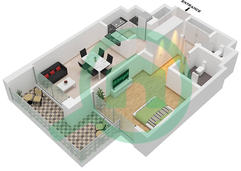 المخططات الطابقية لتصميم الوحدة 2 FLOOR 18,30 شقة 1 غرفة نوم - أنوا أريا بواسطة أمنيات Unit 2 Floor 18
Unit 2 Floor 30 interactive3D