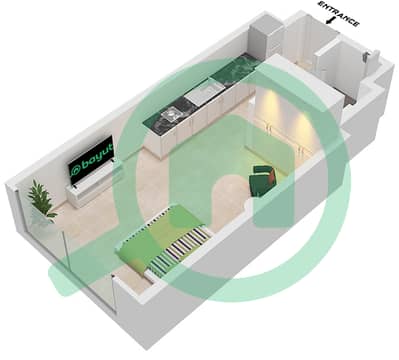 Anwa Aria by Omniyat - Studio Apartment Unit 2 FLOOR 4 Floor plan