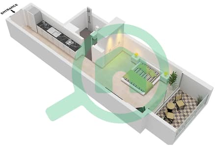 Anwa Aria by Omniyat - Studio Apartment Unit 4 FLOOR 26 Floor plan