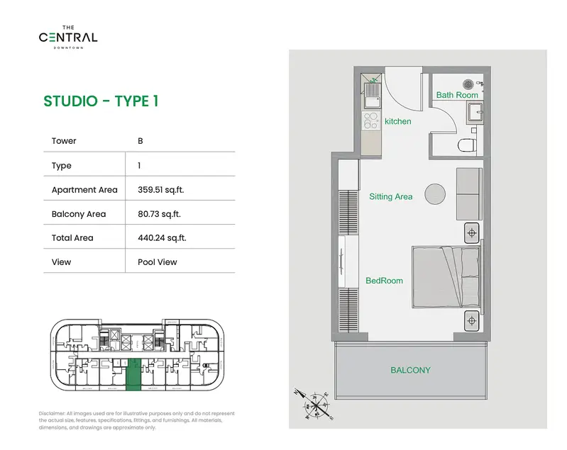 0 BR floor plan