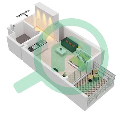 艾奎蒂门公寓 - 单身公寓单位2,3,6,7,10 TYPICAL FLOOR戶型图